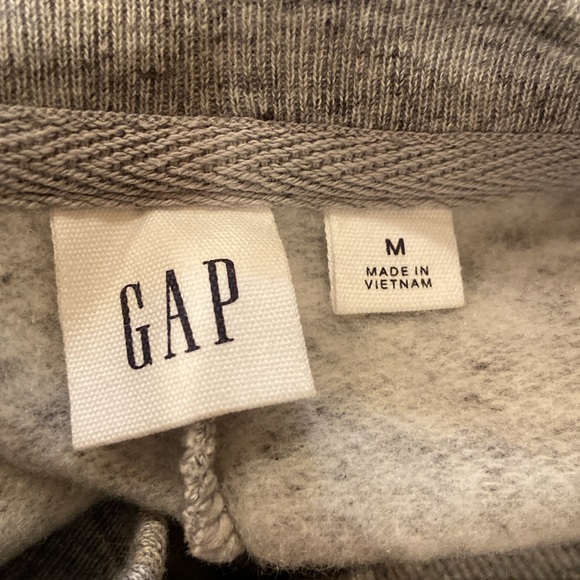 Gap Flounce Sweatshirt Dress, heather gray, flair skirt, slight puff sleeve, M - Picture 6 of 10